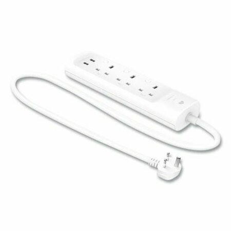TP-LINK Kasa Smart WiFi 3-Outlet Power Strip, 3 Outlets, 2 USB Ports, White KP303
